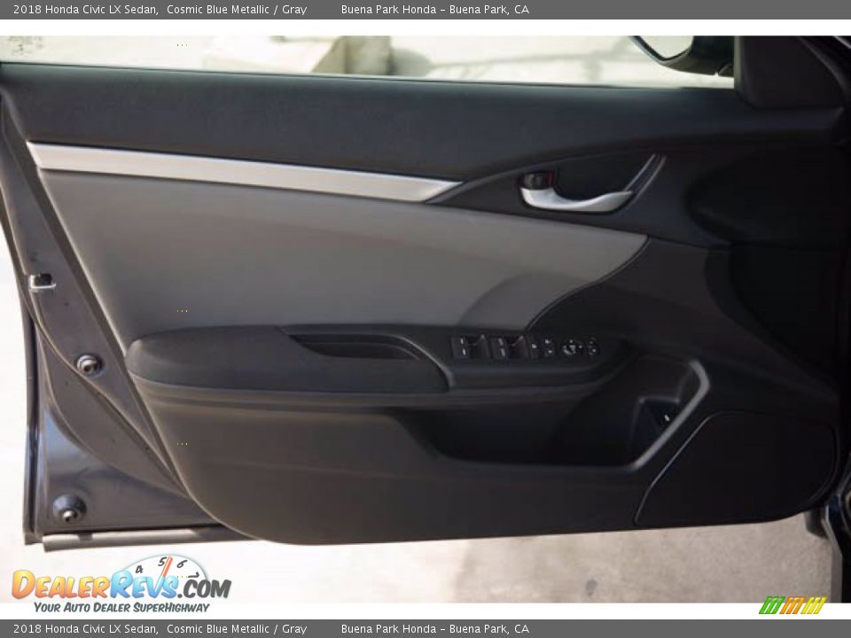2018 Honda Civic LX Sedan Cosmic Blue Metallic / Gray Photo #30