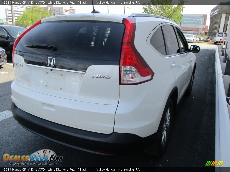 2014 Honda CR-V EX-L AWD White Diamond Pearl / Black Photo #5
