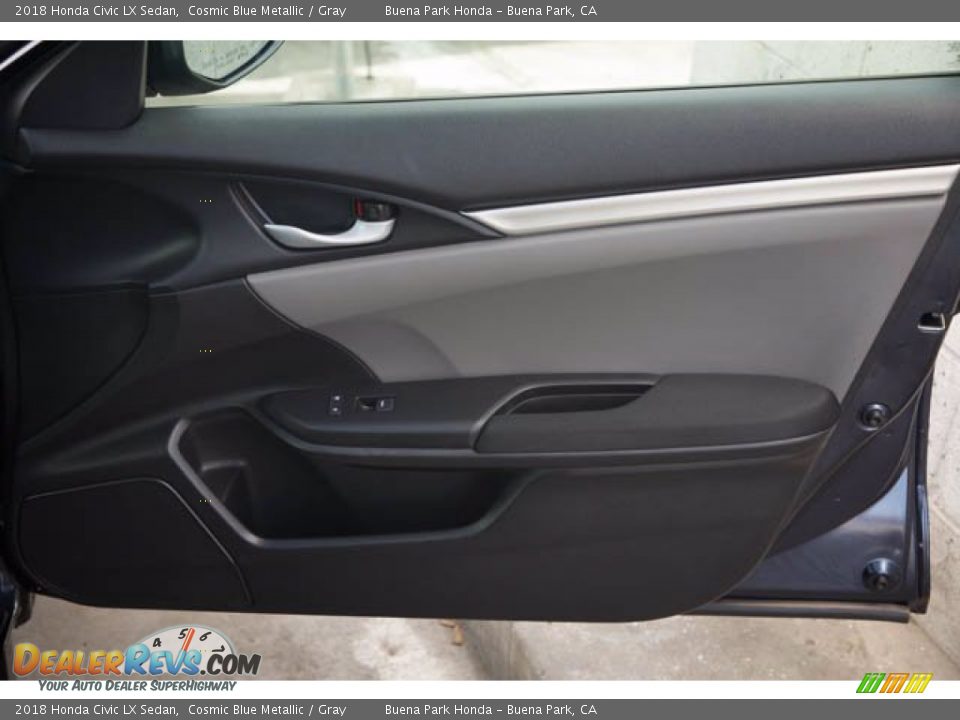 2018 Honda Civic LX Sedan Cosmic Blue Metallic / Gray Photo #34