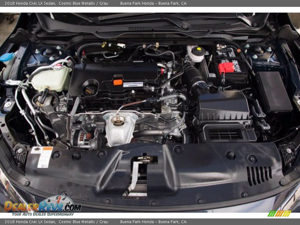 2018 Honda Civic LX Sedan Cosmic Blue Metallic / Gray Photo #35