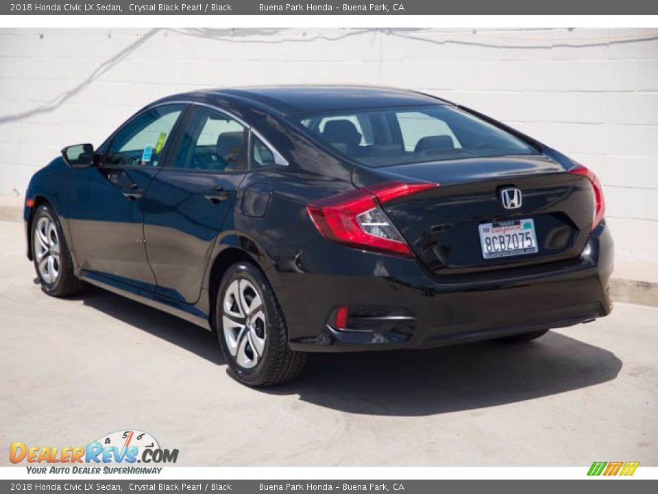 2018 Honda Civic LX Sedan Crystal Black Pearl / Black Photo #2