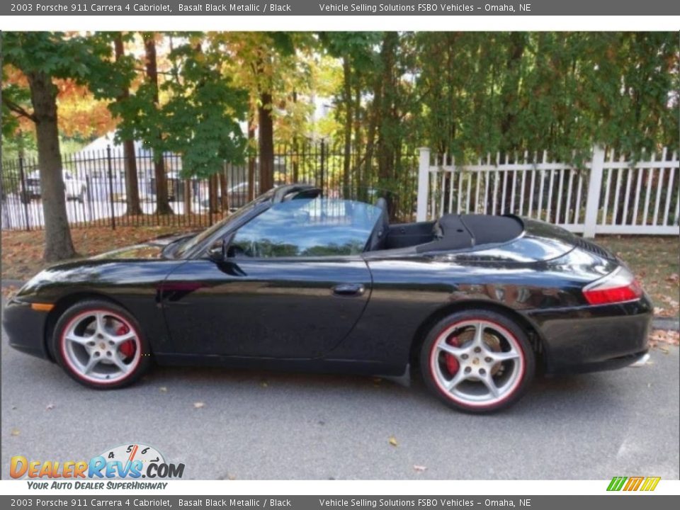 2003 Porsche 911 Carrera 4 Cabriolet Basalt Black Metallic / Black Photo #2