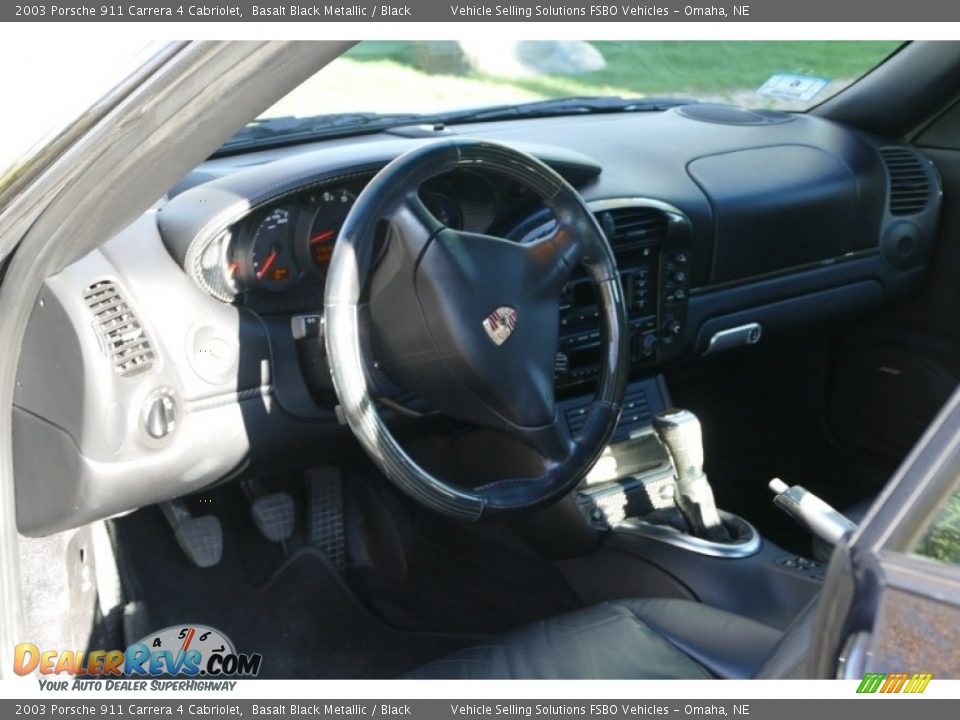 2003 Porsche 911 Carrera 4 Cabriolet Basalt Black Metallic / Black Photo #5