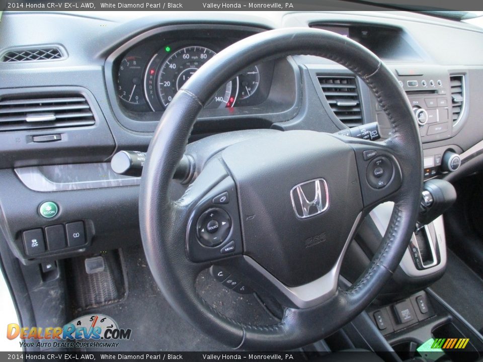 2014 Honda CR-V EX-L AWD White Diamond Pearl / Black Photo #14