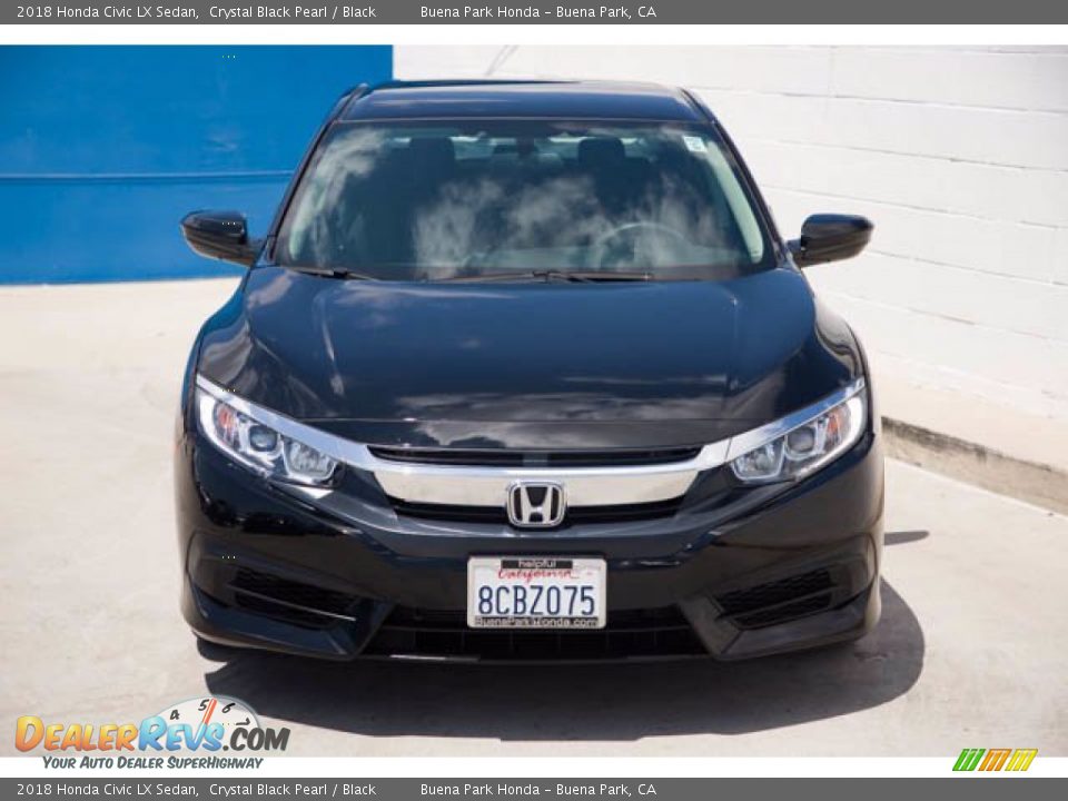 2018 Honda Civic LX Sedan Crystal Black Pearl / Black Photo #7