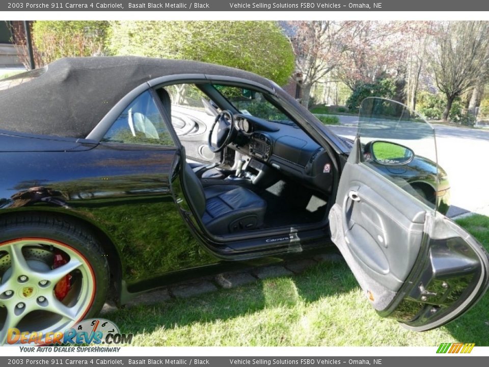 2003 Porsche 911 Carrera 4 Cabriolet Basalt Black Metallic / Black Photo #10