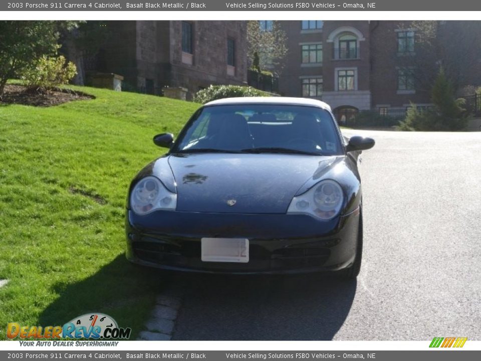 2003 Porsche 911 Carrera 4 Cabriolet Basalt Black Metallic / Black Photo #12