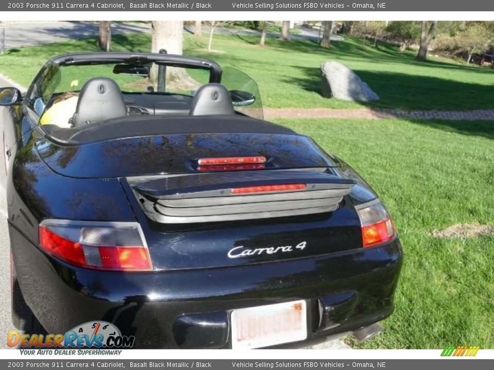 2003 Porsche 911 Carrera 4 Cabriolet Basalt Black Metallic / Black Photo #14