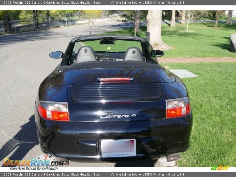 2003 Porsche 911 Carrera 4 Cabriolet Basalt Black Metallic / Black Photo #15