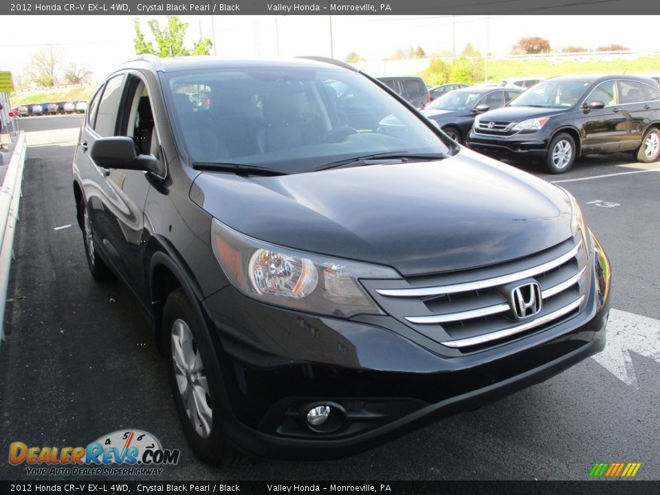 2012 Honda CR-V EX-L 4WD Crystal Black Pearl / Black Photo #7