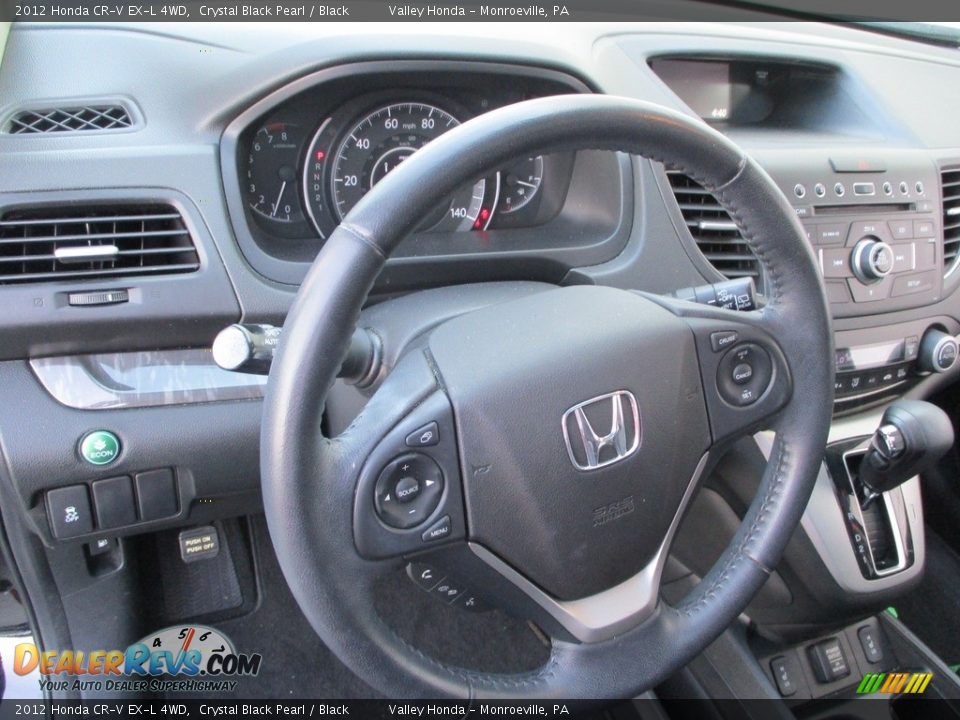 2012 Honda CR-V EX-L 4WD Crystal Black Pearl / Black Photo #14