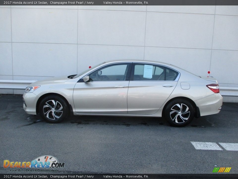 2017 Honda Accord LX Sedan Champagne Frost Pearl / Ivory Photo #2