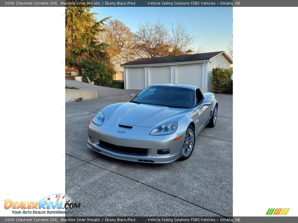 2006 Chevrolet Corvette Z06 Machine Silver Metallic / Ebony Black/Red Photo #4