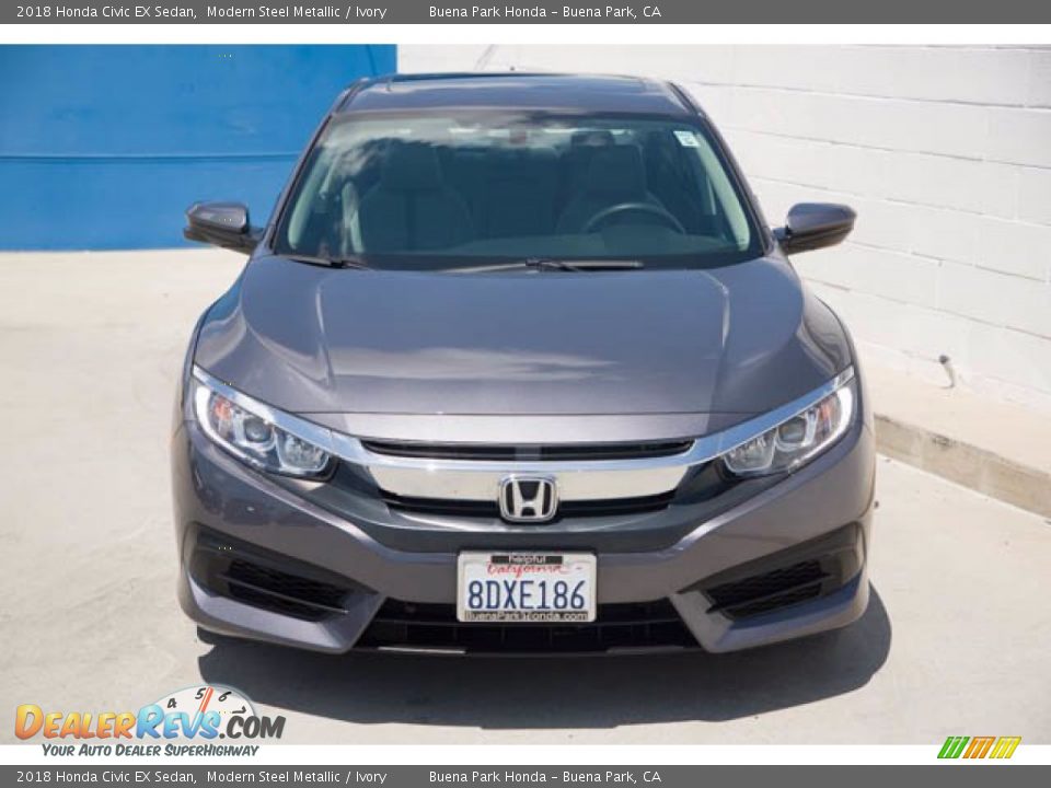 2018 Honda Civic EX Sedan Modern Steel Metallic / Ivory Photo #7