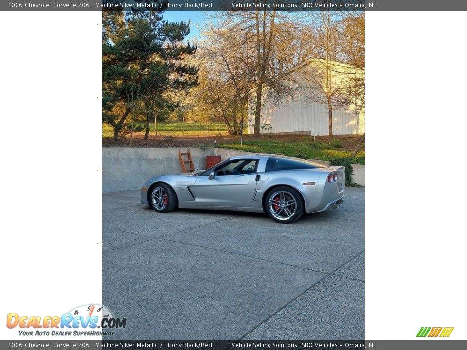 2006 Chevrolet Corvette Z06 Machine Silver Metallic / Ebony Black/Red Photo #5