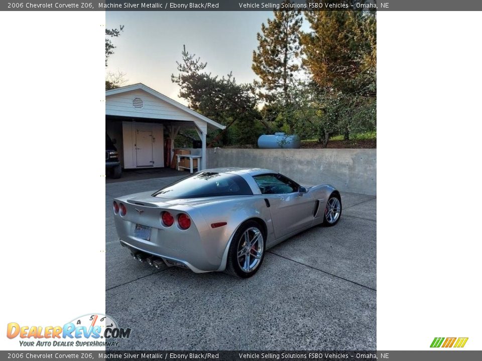 2006 Chevrolet Corvette Z06 Machine Silver Metallic / Ebony Black/Red Photo #6