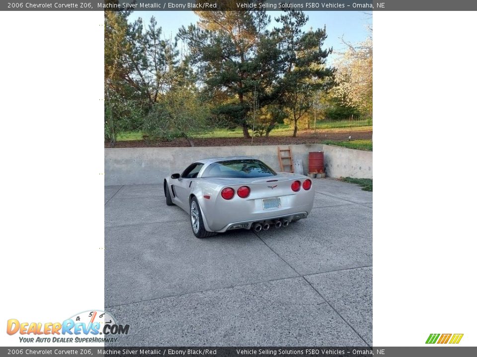 2006 Chevrolet Corvette Z06 Machine Silver Metallic / Ebony Black/Red Photo #7