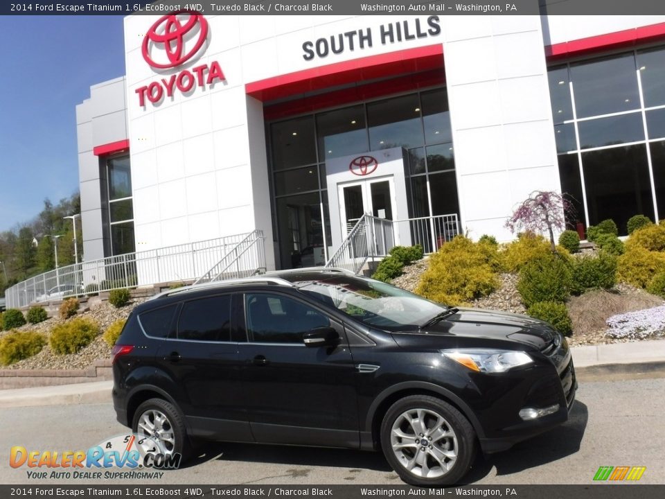 2014 Ford Escape Titanium 1.6L EcoBoost 4WD Tuxedo Black / Charcoal Black Photo #2