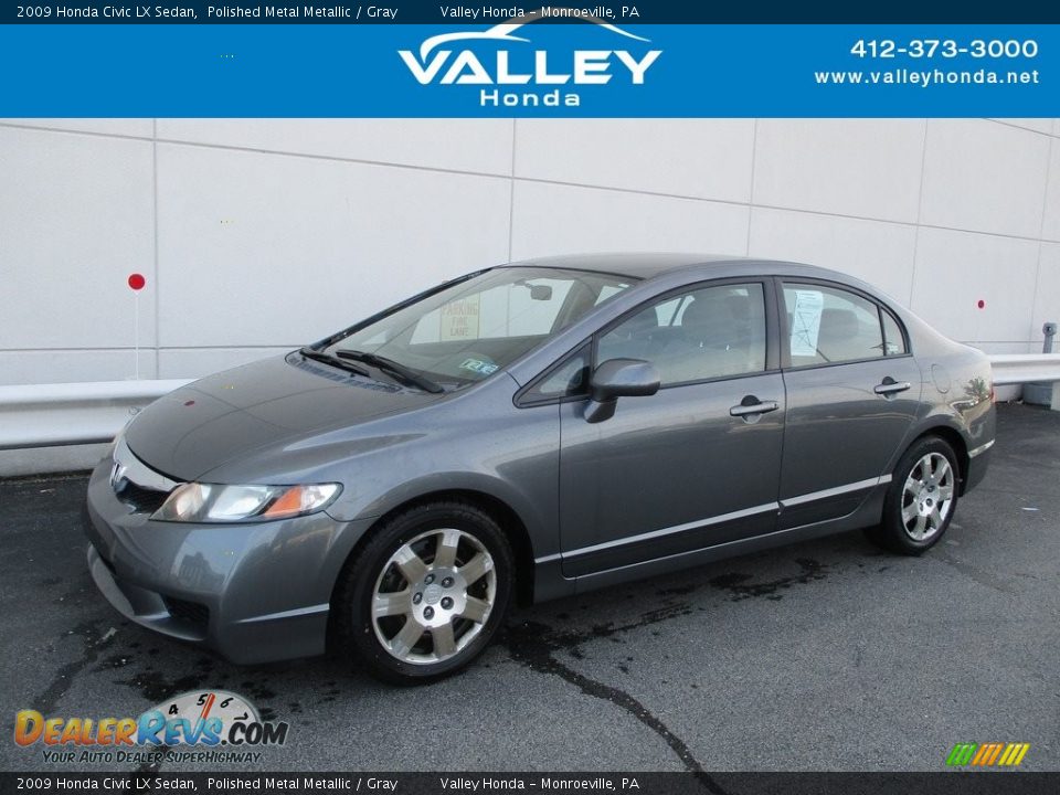 2009 Honda Civic LX Sedan Polished Metal Metallic / Gray Photo #1