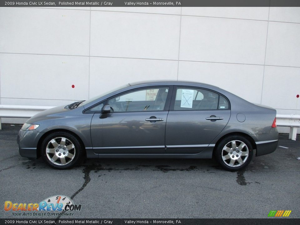 2009 Honda Civic LX Sedan Polished Metal Metallic / Gray Photo #2