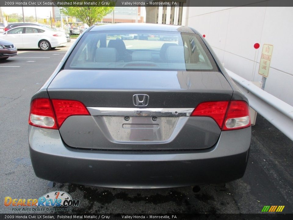 2009 Honda Civic LX Sedan Polished Metal Metallic / Gray Photo #4