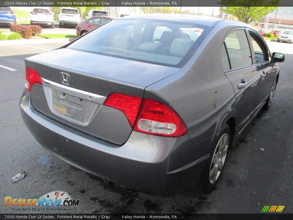 2009 Honda Civic LX Sedan Polished Metal Metallic / Gray Photo #5