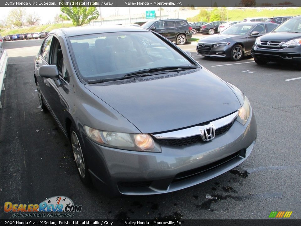 2009 Honda Civic LX Sedan Polished Metal Metallic / Gray Photo #6