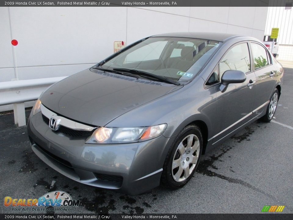 2009 Honda Civic LX Sedan Polished Metal Metallic / Gray Photo #8