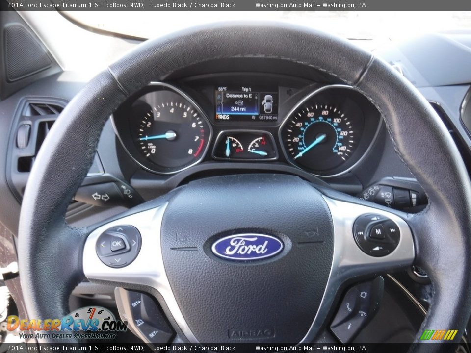 2014 Ford Escape Titanium 1.6L EcoBoost 4WD Tuxedo Black / Charcoal Black Photo #25