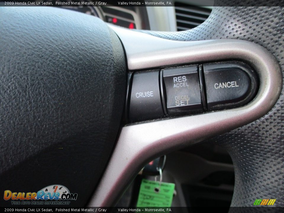 2009 Honda Civic LX Sedan Polished Metal Metallic / Gray Photo #16