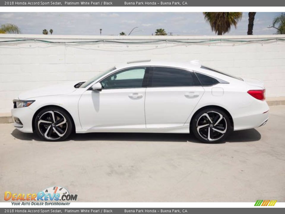 2018 Honda Accord Sport Sedan Platinum White Pearl / Black Photo #8
