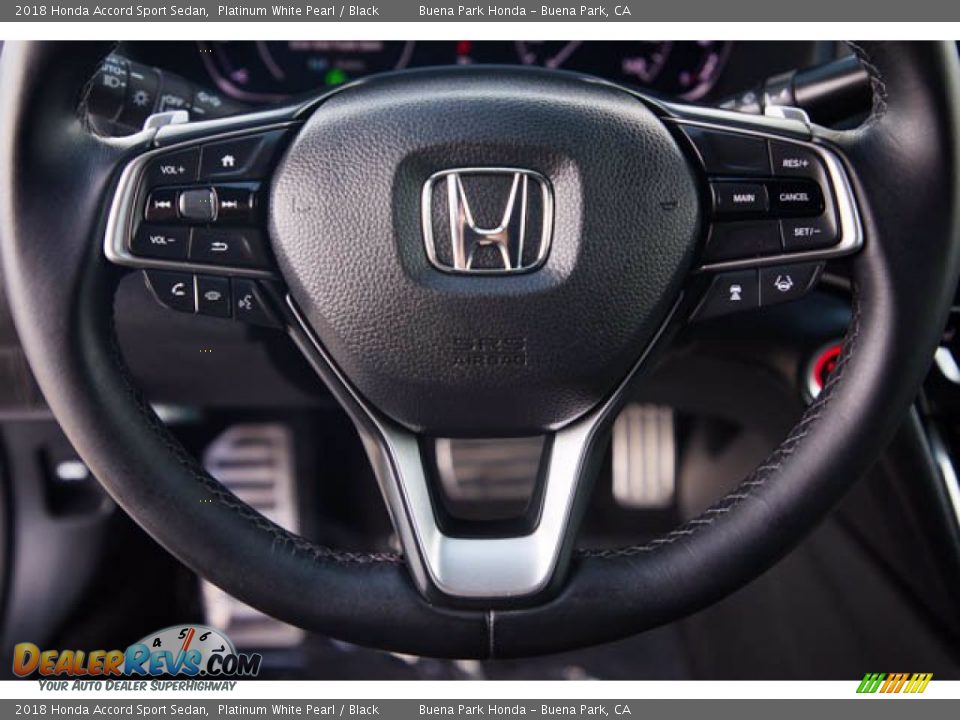 2018 Honda Accord Sport Sedan Platinum White Pearl / Black Photo #13