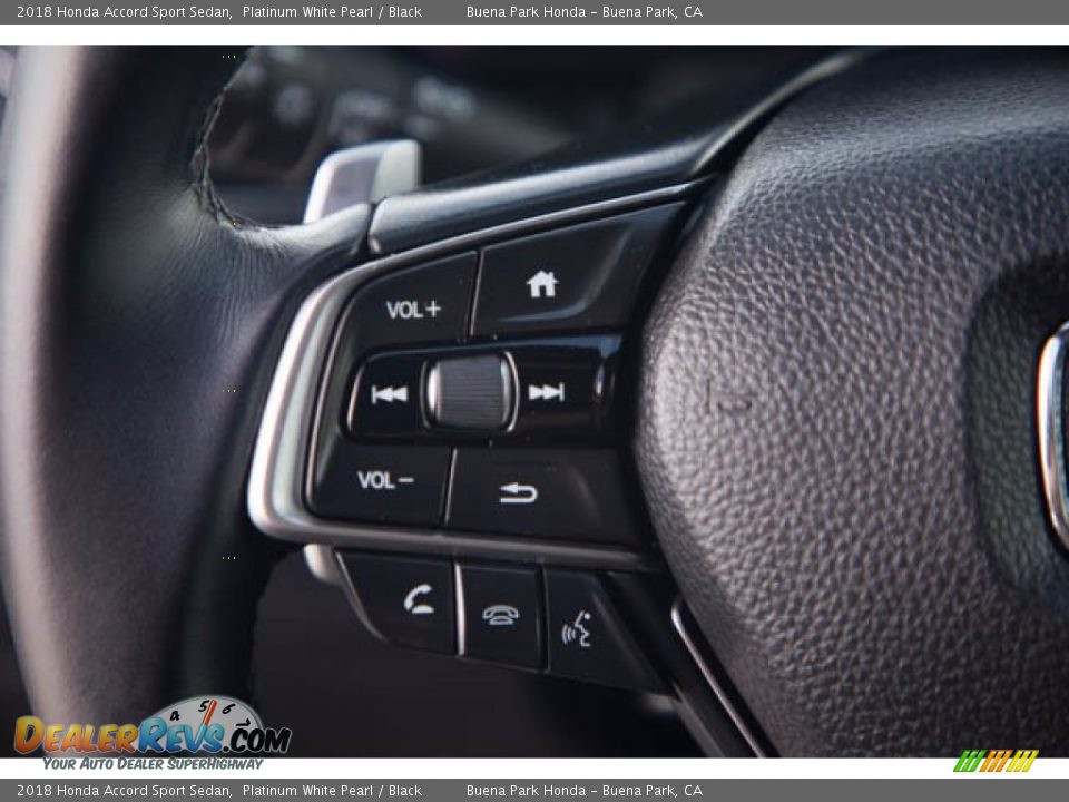 2018 Honda Accord Sport Sedan Platinum White Pearl / Black Photo #14