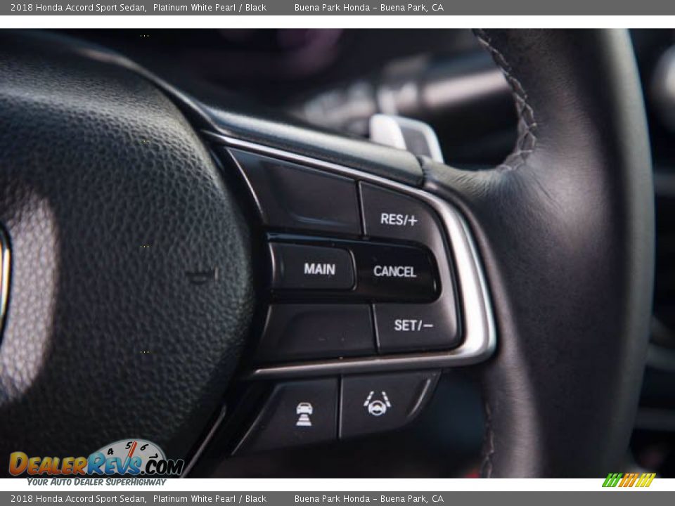 2018 Honda Accord Sport Sedan Platinum White Pearl / Black Photo #15