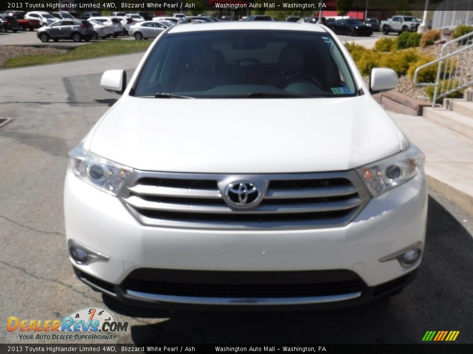 2013 Toyota Highlander Limited 4WD Blizzard White Pearl / Ash Photo #12
