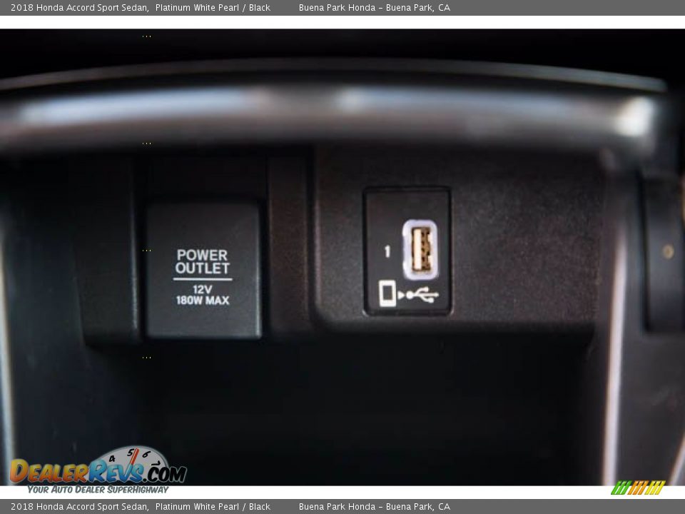 2018 Honda Accord Sport Sedan Platinum White Pearl / Black Photo #17