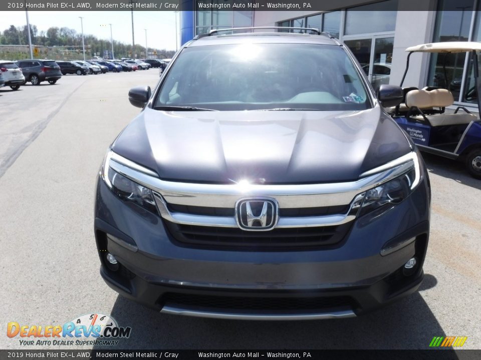 2019 Honda Pilot EX-L AWD Modern Steel Metallic / Gray Photo #4