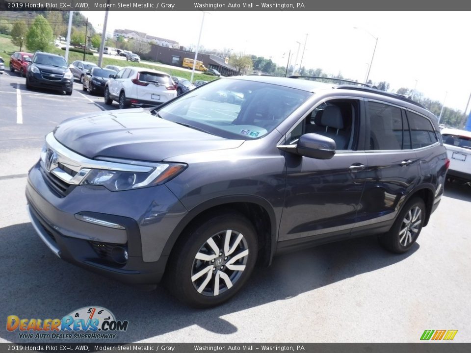 2019 Honda Pilot EX-L AWD Modern Steel Metallic / Gray Photo #5