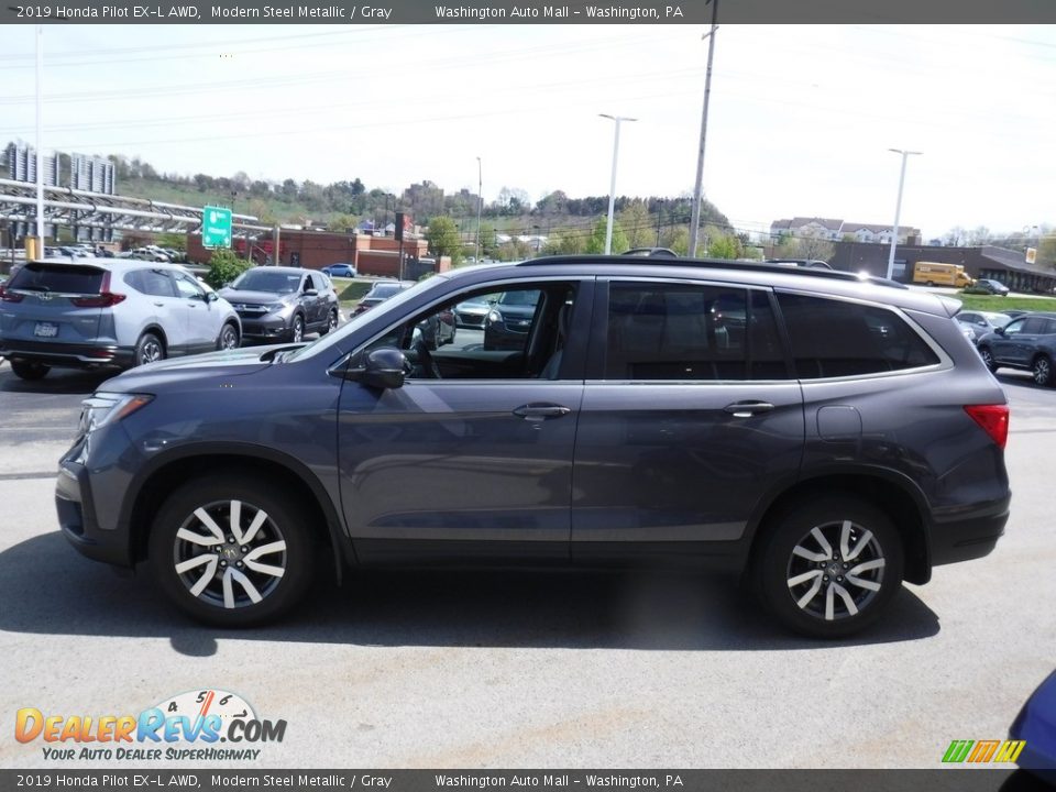 2019 Honda Pilot EX-L AWD Modern Steel Metallic / Gray Photo #6