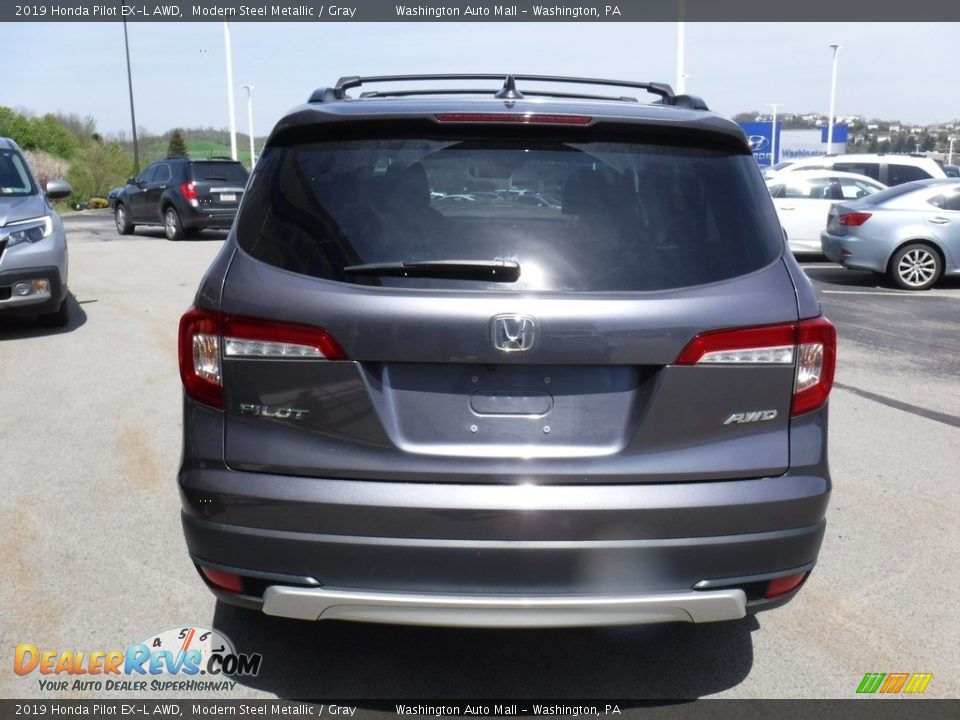 2019 Honda Pilot EX-L AWD Modern Steel Metallic / Gray Photo #7