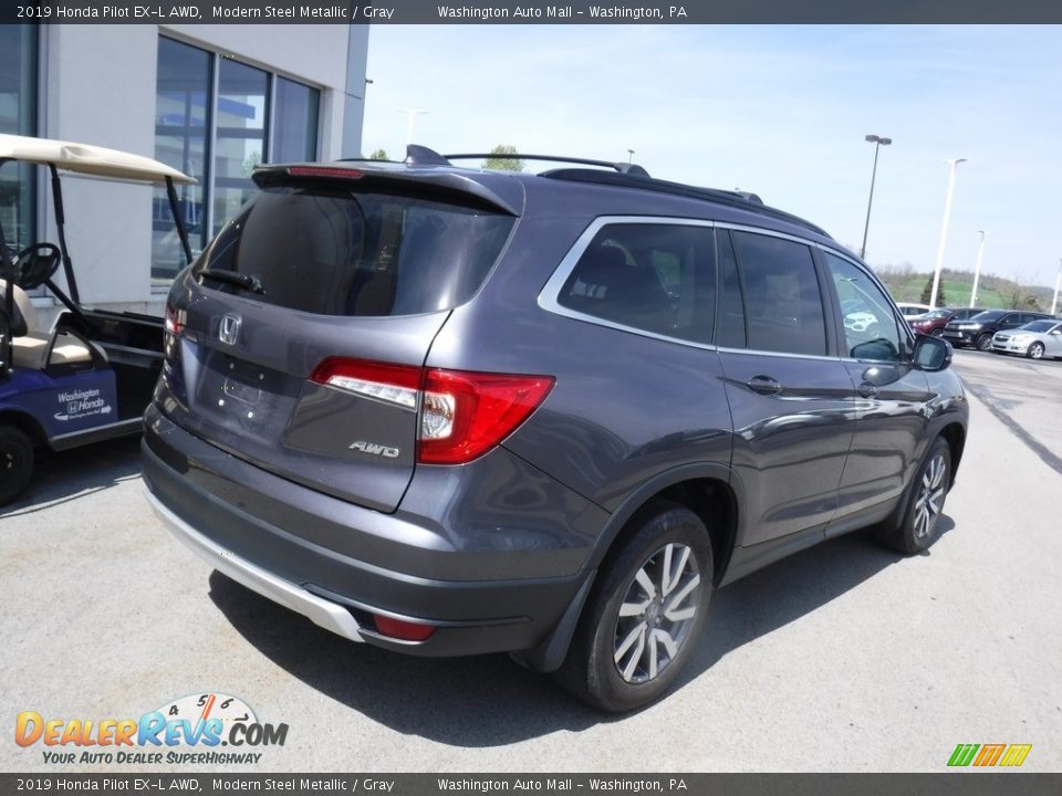 2019 Honda Pilot EX-L AWD Modern Steel Metallic / Gray Photo #8