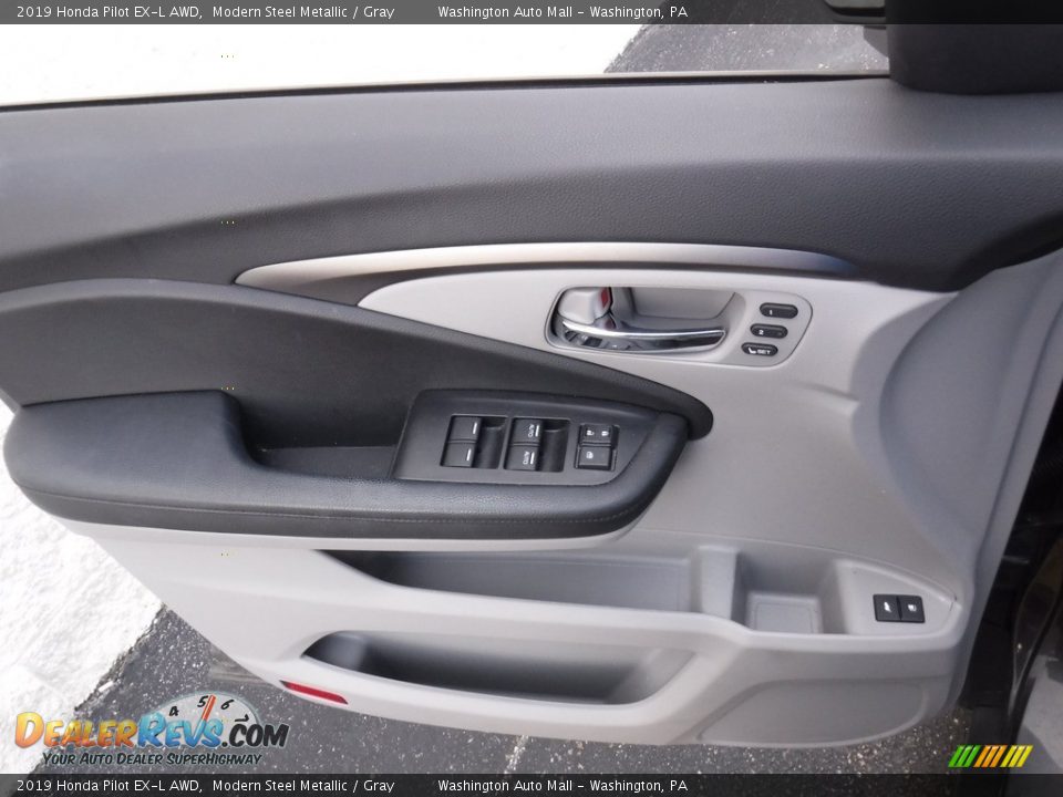 2019 Honda Pilot EX-L AWD Modern Steel Metallic / Gray Photo #11