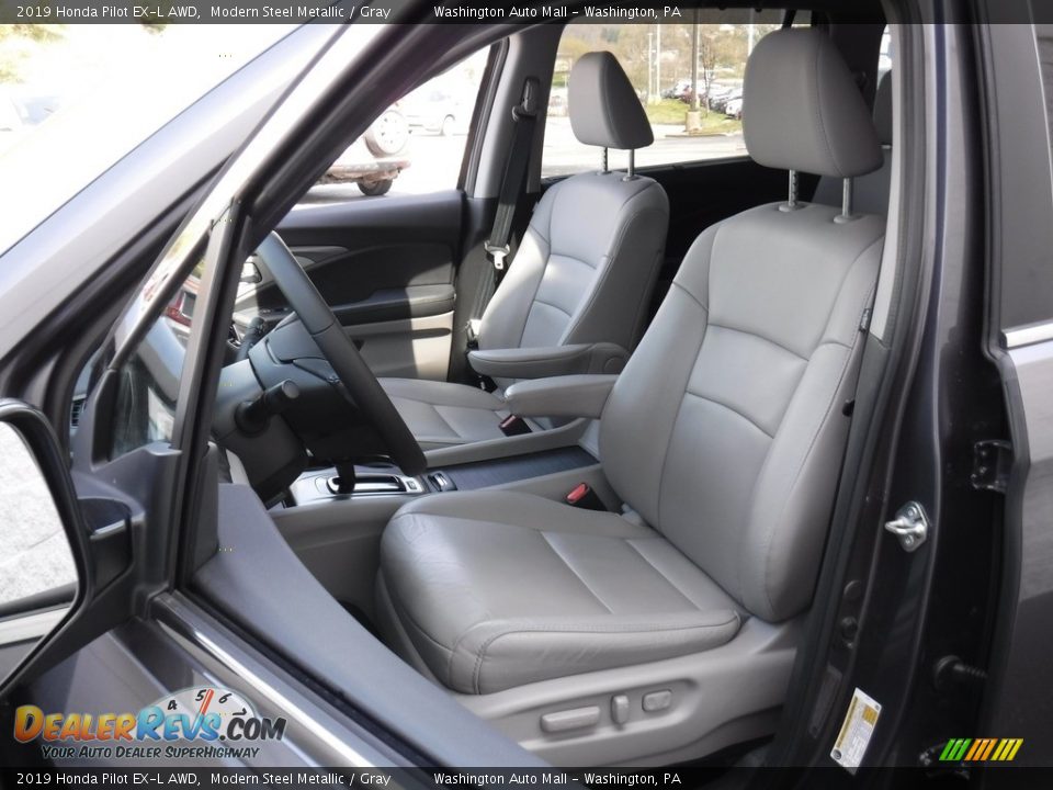 2019 Honda Pilot EX-L AWD Modern Steel Metallic / Gray Photo #16