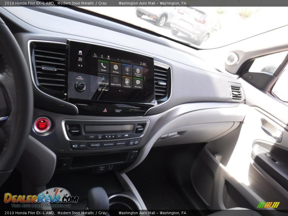 2019 Honda Pilot EX-L AWD Modern Steel Metallic / Gray Photo #18