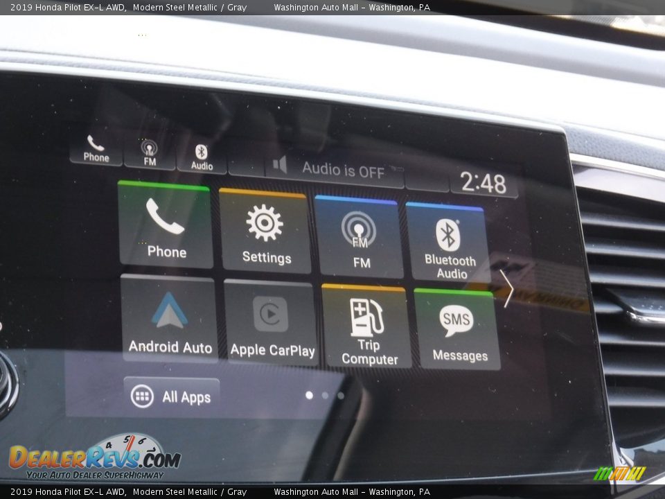 2019 Honda Pilot EX-L AWD Modern Steel Metallic / Gray Photo #19