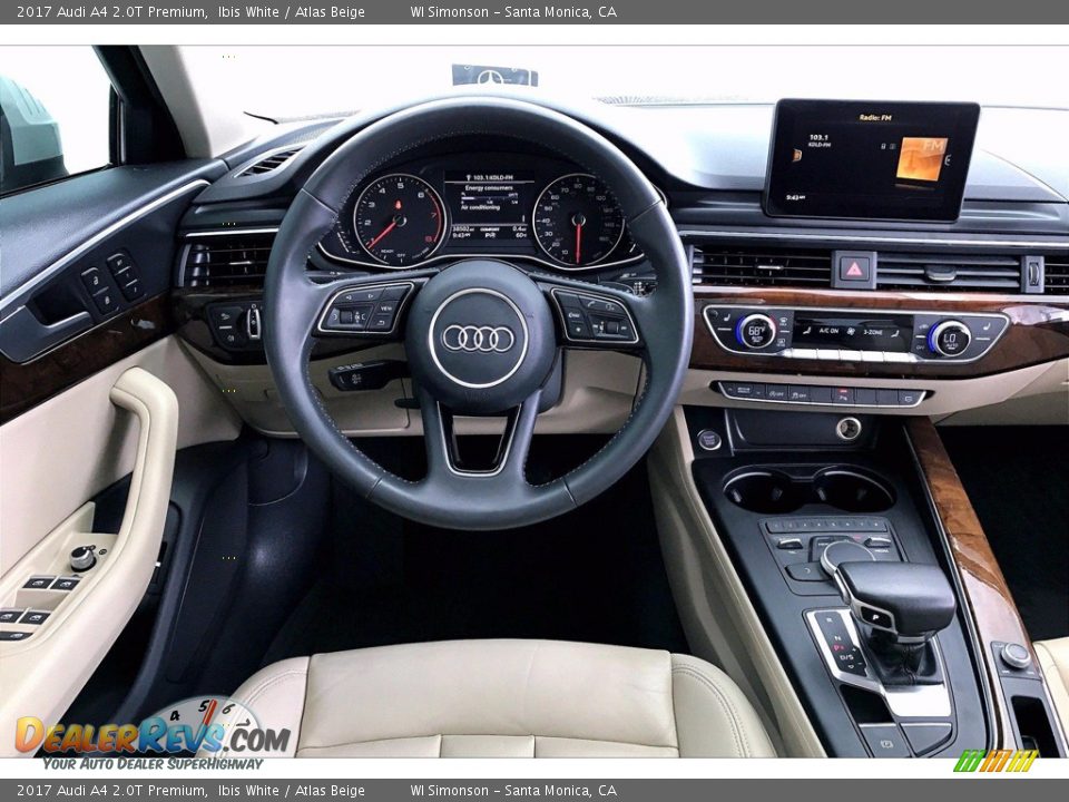 Atlas Beige Interior - 2017 Audi A4 2.0T Premium Photo #4