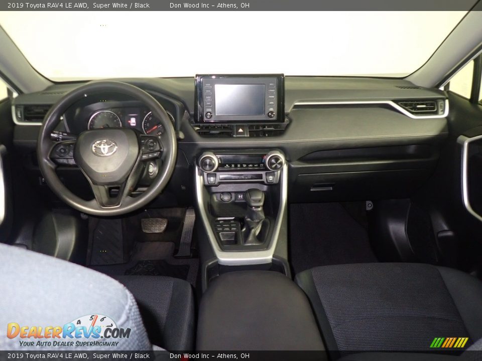 2019 Toyota RAV4 LE AWD Super White / Black Photo #25