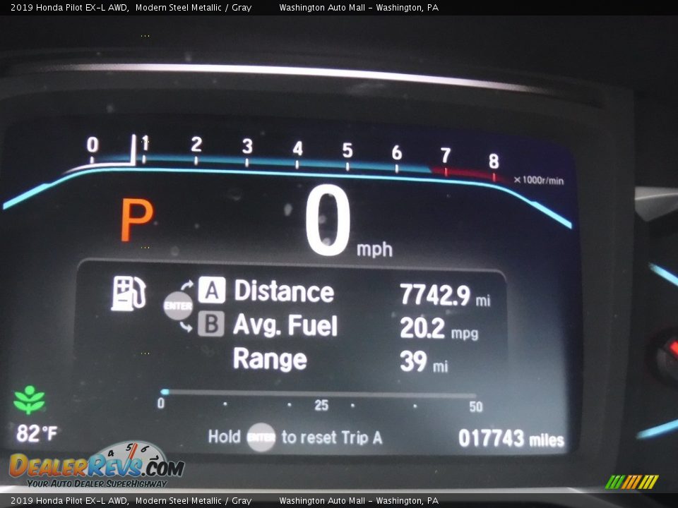 2019 Honda Pilot EX-L AWD Modern Steel Metallic / Gray Photo #33