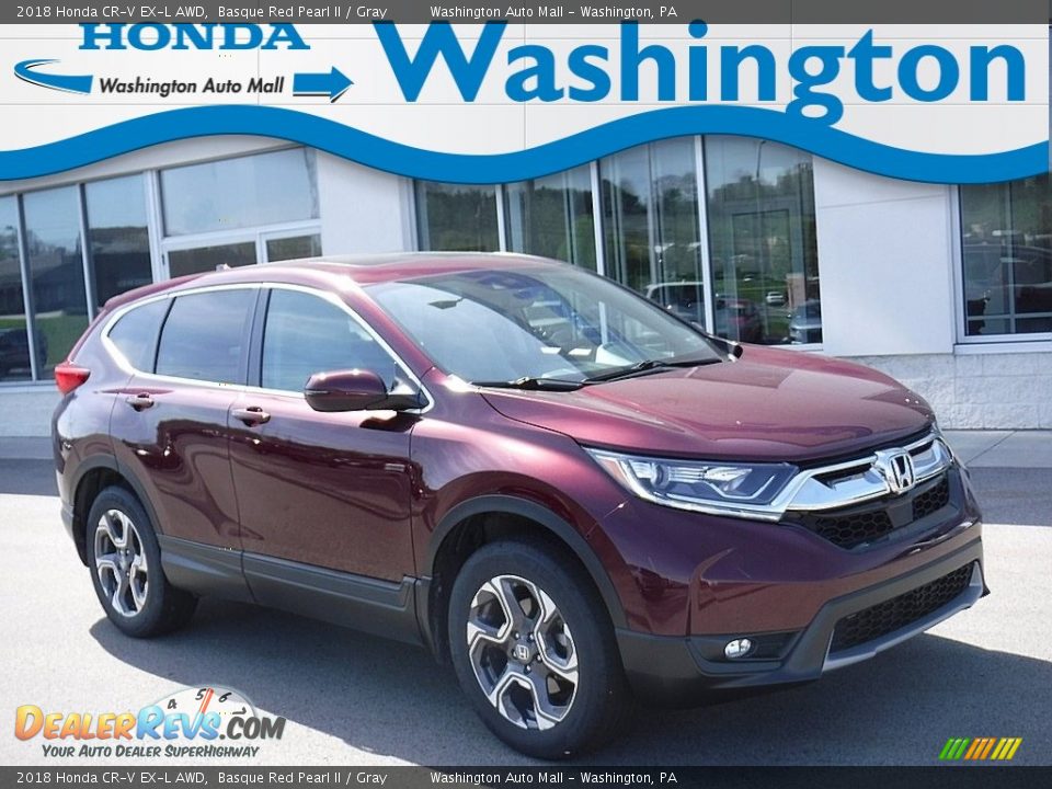 2018 Honda CR-V EX-L AWD Basque Red Pearl II / Gray Photo #1