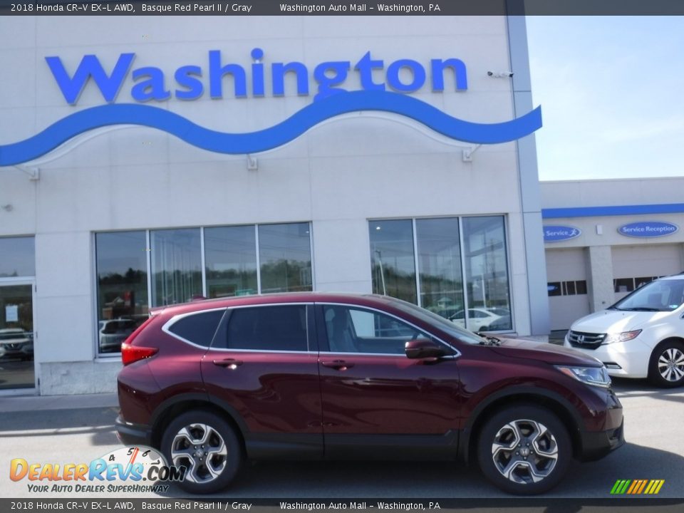 2018 Honda CR-V EX-L AWD Basque Red Pearl II / Gray Photo #2